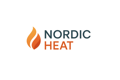 logotyp, ska stå nordic heat, som matchar hemsidan, snygg, modern